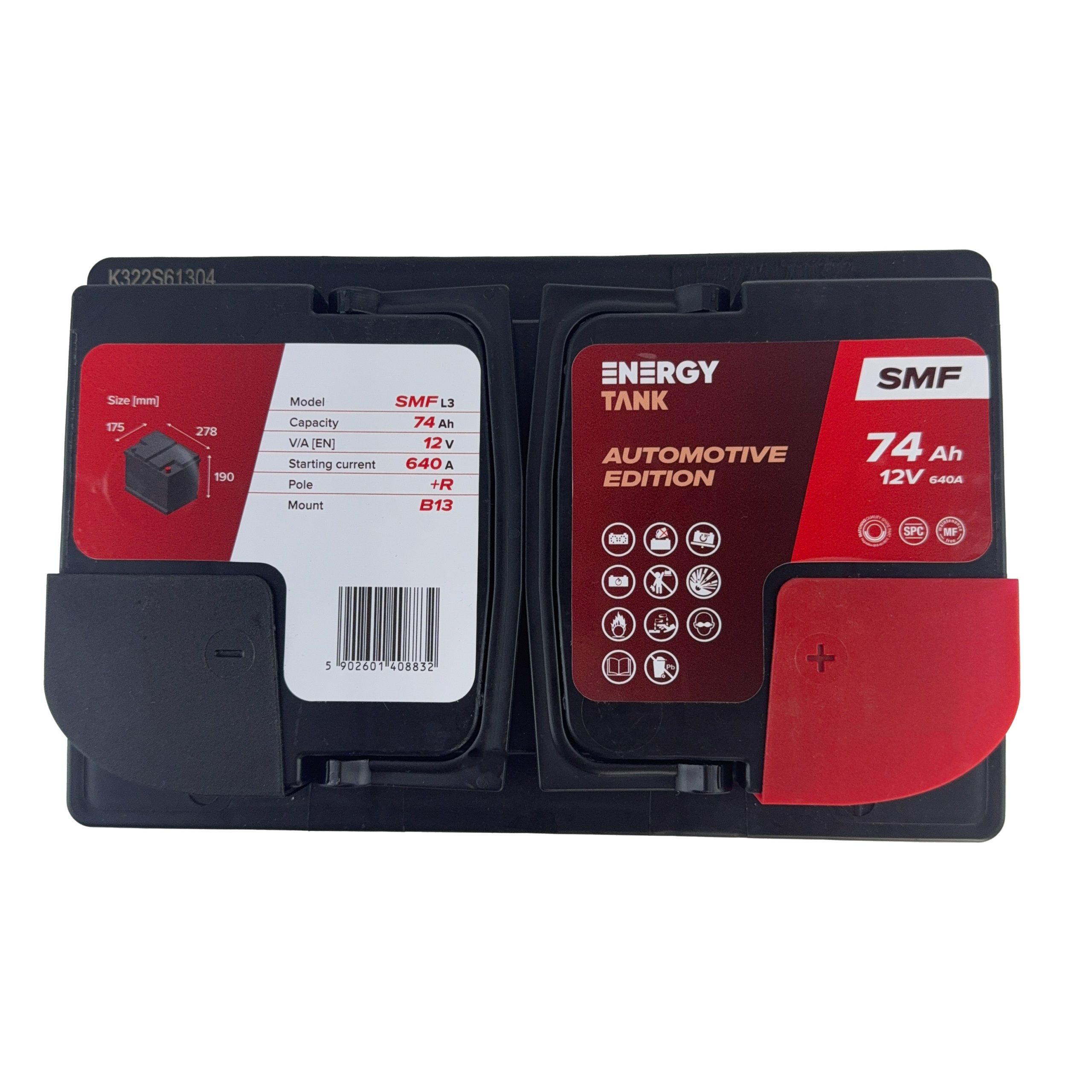 Akumulator SMF 74ah 278x175x190mm - obrazek 5