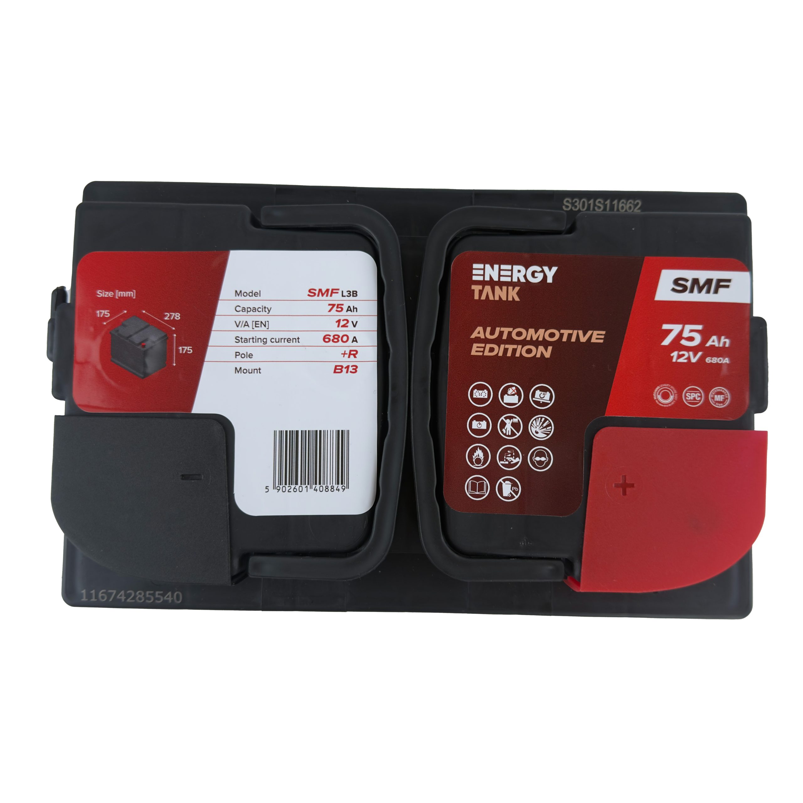 Akumulator SMF 75ah 278x175x175mm - obrazek 5